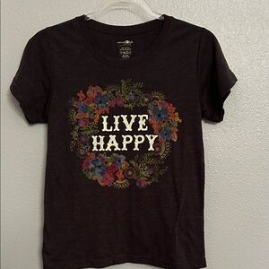 Natural Life Live Happy Medium Graphic T-Shirt